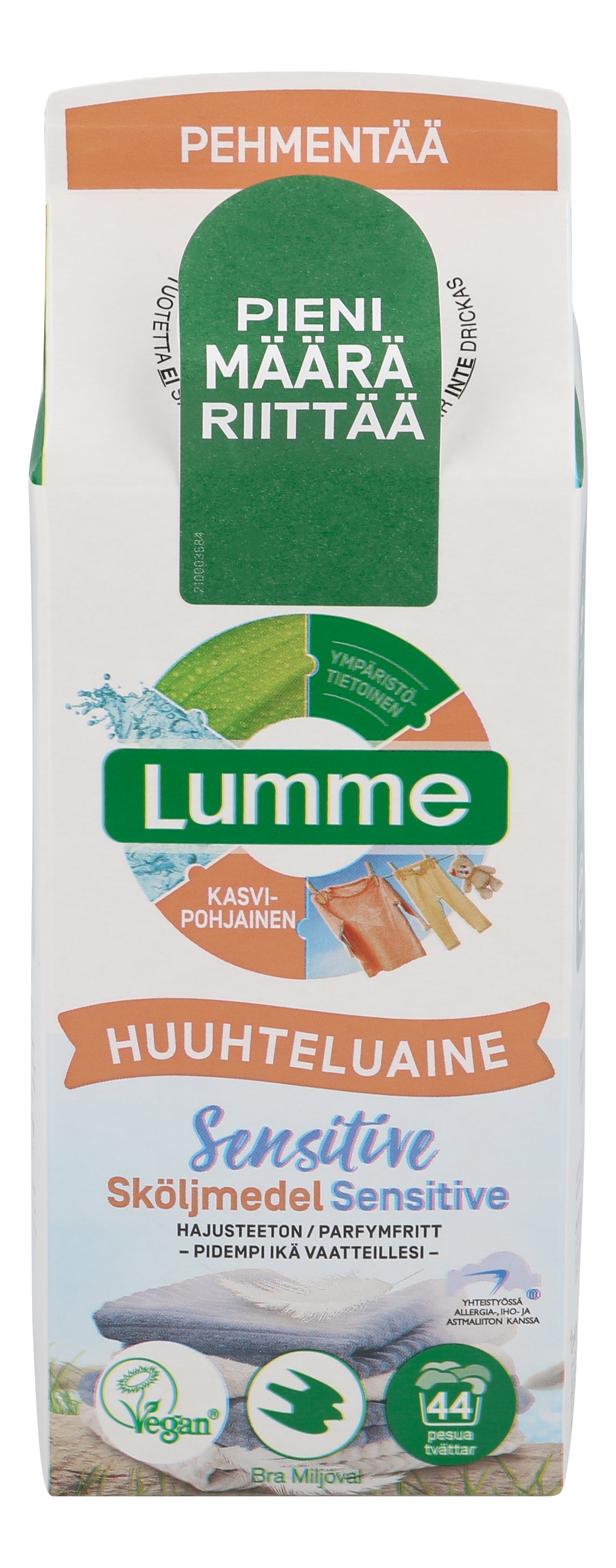 Lumme Sensitive hajusteeton huuhteluaine
