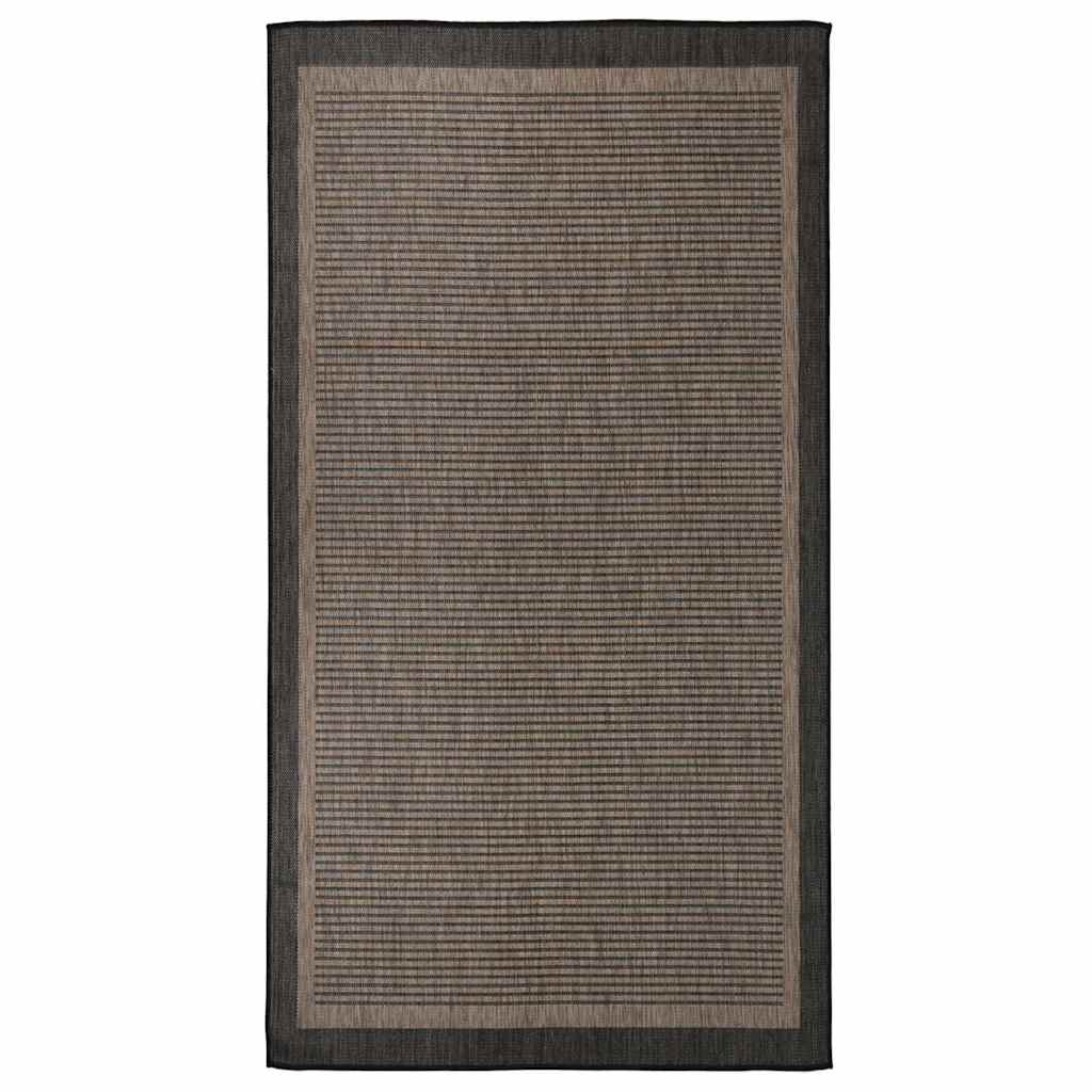 Flatweave 80x150 cm tummanruskea