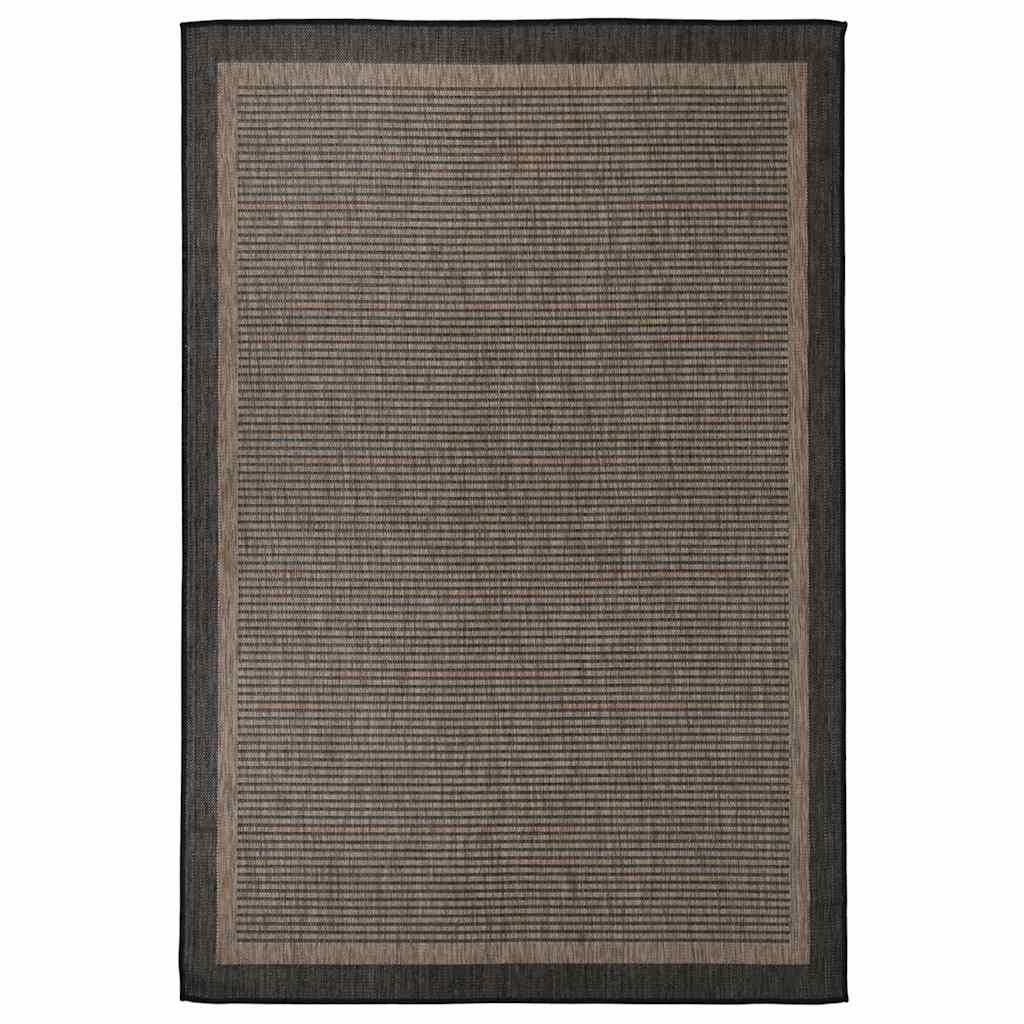 Flatweave 160x230 cm tummanruskea