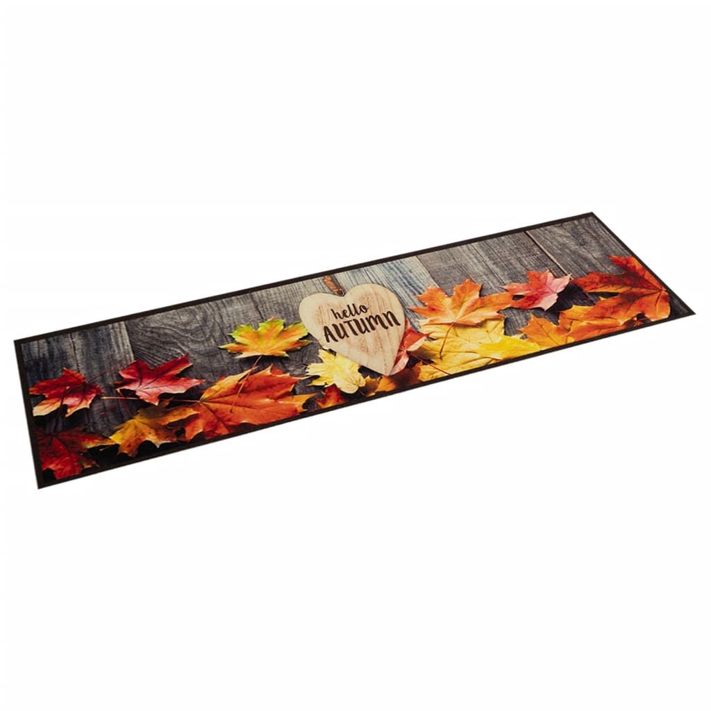 vidaXL Keittiön pestävä matto syksy 60x300 cm sametti